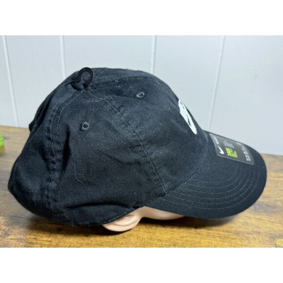 Nike - Black (White Logo & Brand) Adjustable Hat - Unisex, Youth 1 Size - Picture 4 of 7